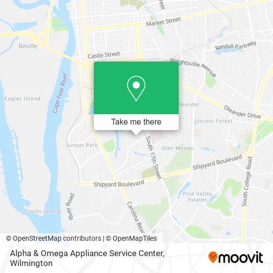 Alpha & Omega Appliance Service Center map
