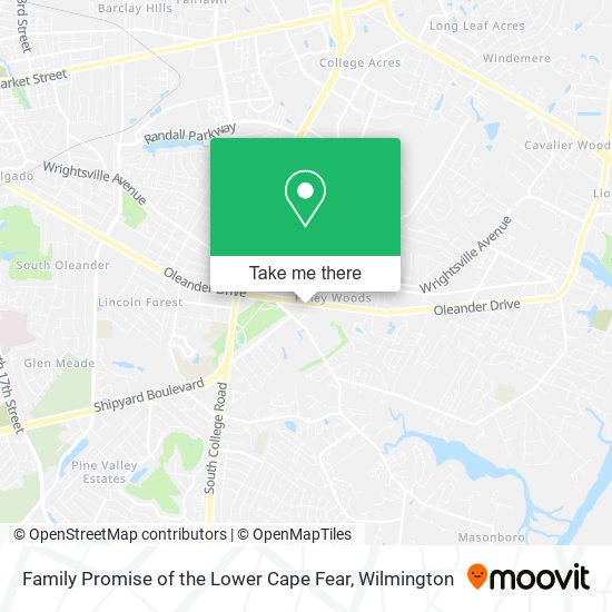 Family Promise of the Lower Cape Fear map
