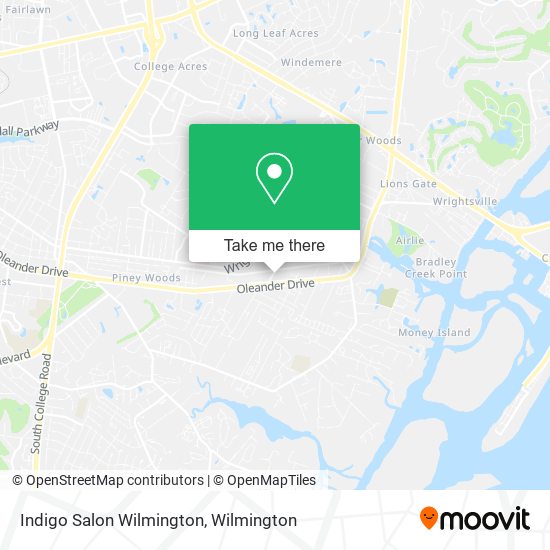 Indigo Salon Wilmington map