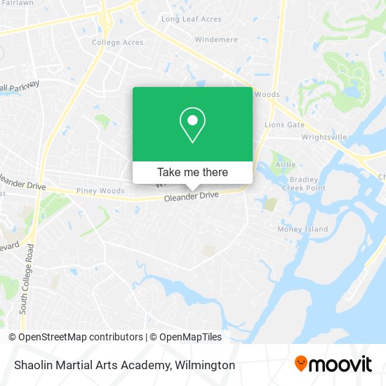 Shaolin Martial Arts Academy map