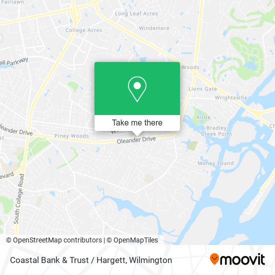 Mapa de Coastal Bank & Trust / Hargett