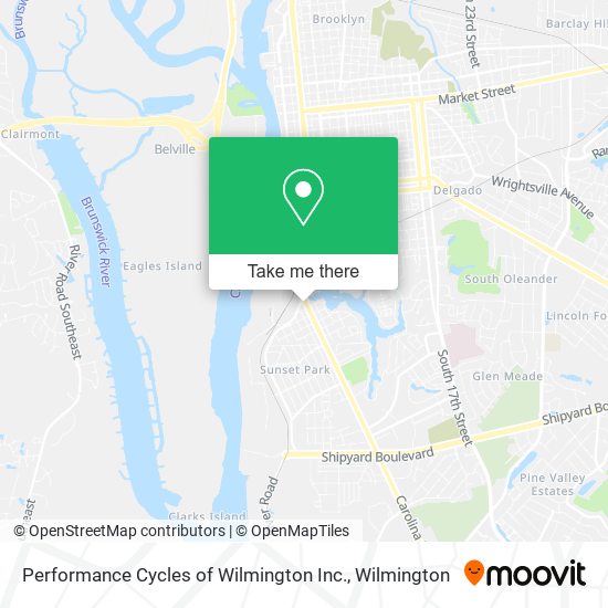 Performance Cycles of Wilmington Inc. map