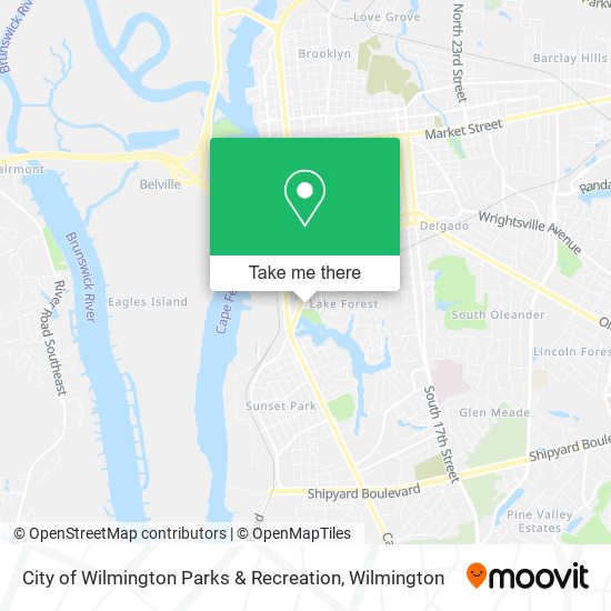 Mapa de City of Wilmington Parks & Recreation