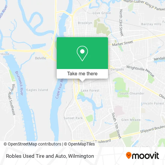 Robles Used Tire and Auto map