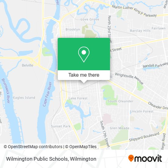 Mapa de Wilmington Public Schools