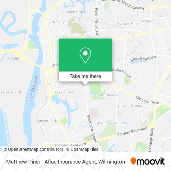 Mapa de Matthew Piner - Aflac Insurance Agent