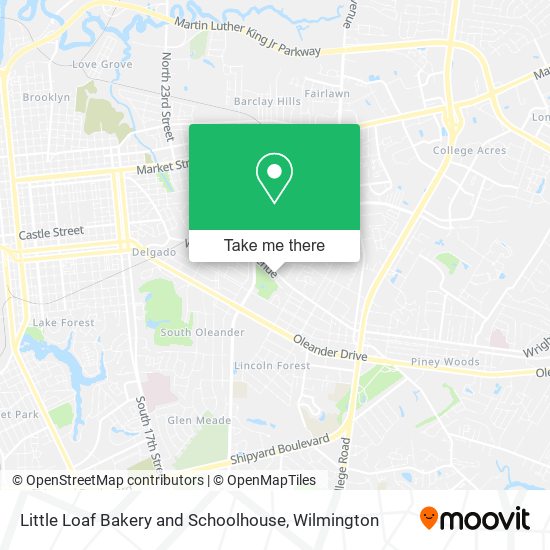 Little Loaf Bakery and Schoolhouse map