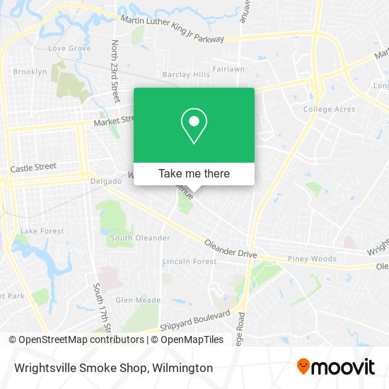 Wrightsville Smoke Shop map