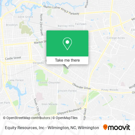 Mapa de Equity Resources, Inc - Wilmington, NC