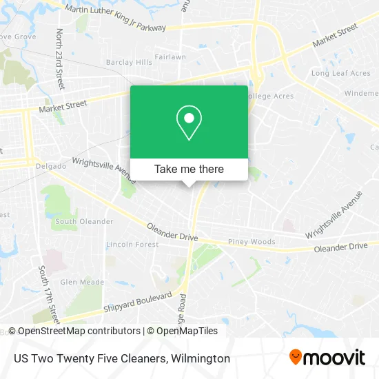 US Two Twenty Five Cleaners map