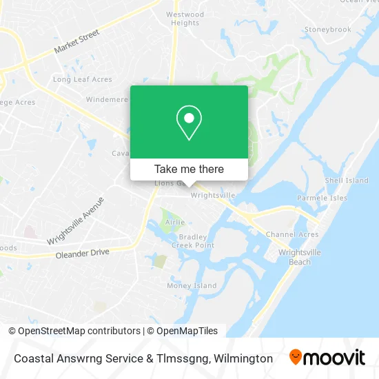Coastal Answrng Service & Tlmssgng map