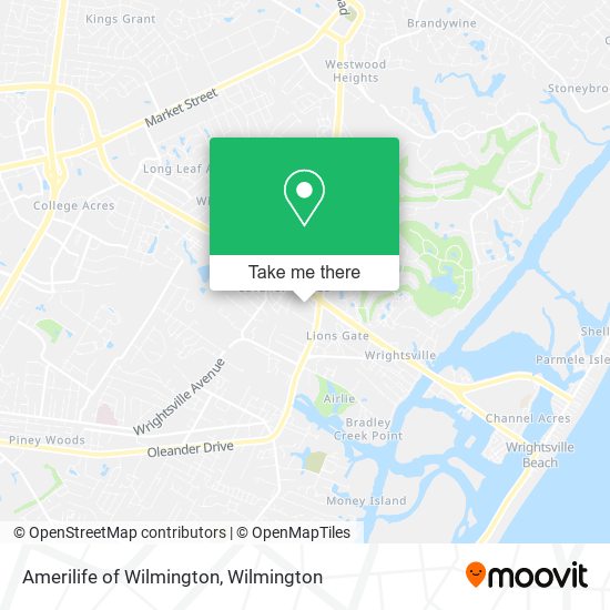 Mapa de Amerilife of Wilmington