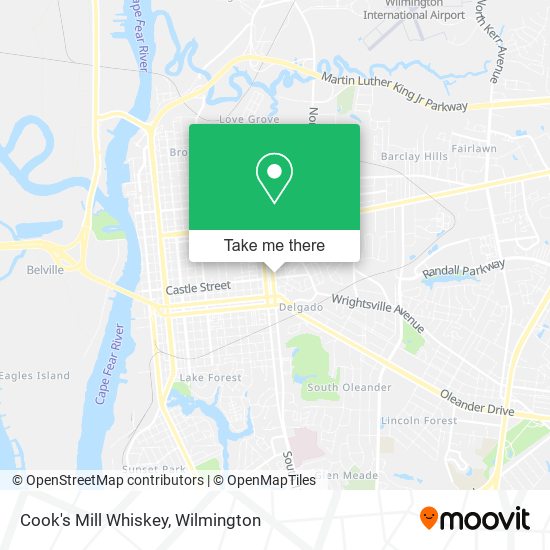 Cook's Mill Whiskey map