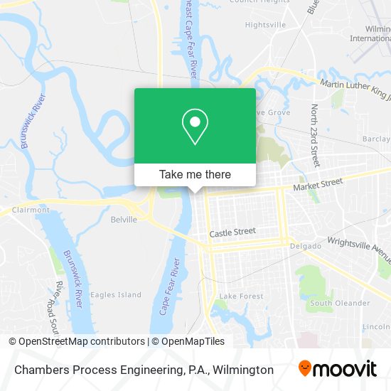 Mapa de Chambers Process Engineering, P.A.