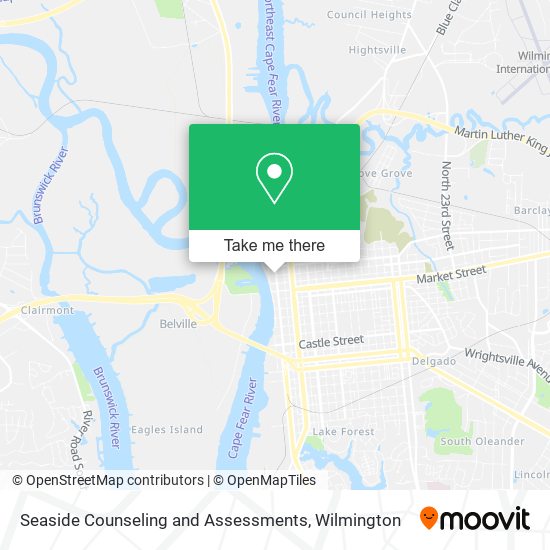 Seaside Counseling and Assessments map