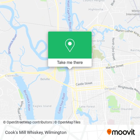 Mapa de Cook's Mill Whiskey