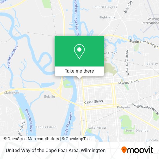 Mapa de United Way of the Cape Fear Area