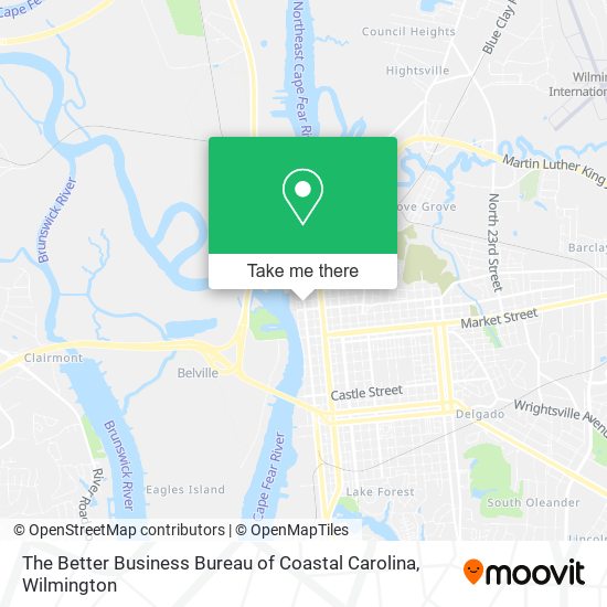 Mapa de The Better Business Bureau of Coastal Carolina