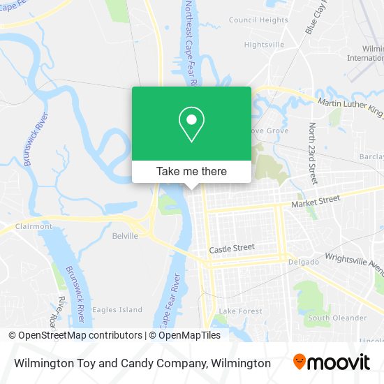 Mapa de Wilmington Toy and Candy Company