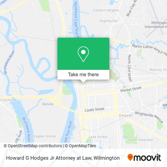 Howard G Hodges Jr Attorney at Law map