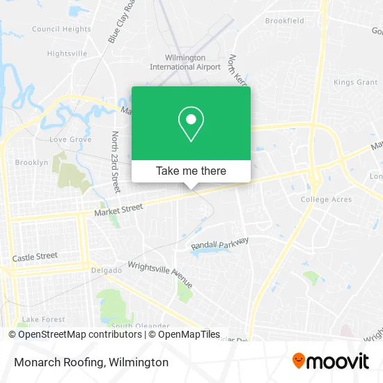 Monarch Roofing map