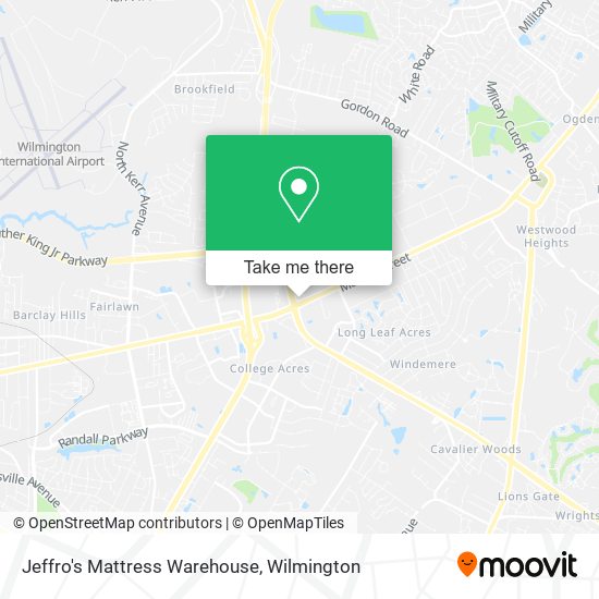 Jeffro's Mattress Warehouse map