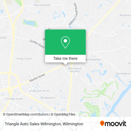 Trlangle Auto Sales-Wilmington map