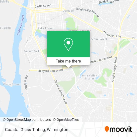 Mapa de Coastal Glass Tinting