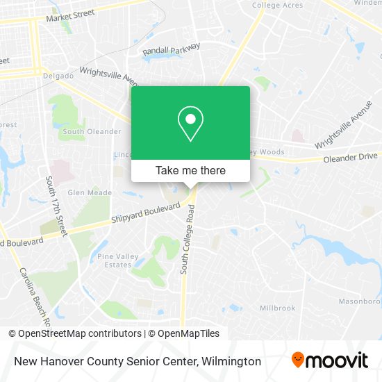 Mapa de New Hanover County Senior Center