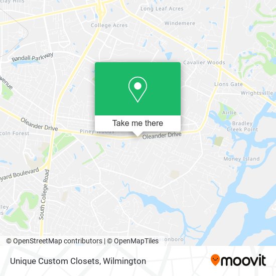 Unique Custom Closets map