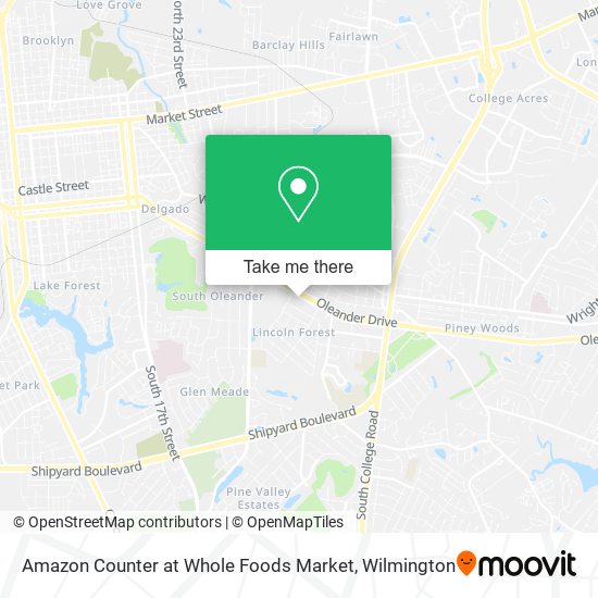 Mapa de Amazon Counter at Whole Foods Market