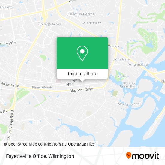 Fayetteville Office map