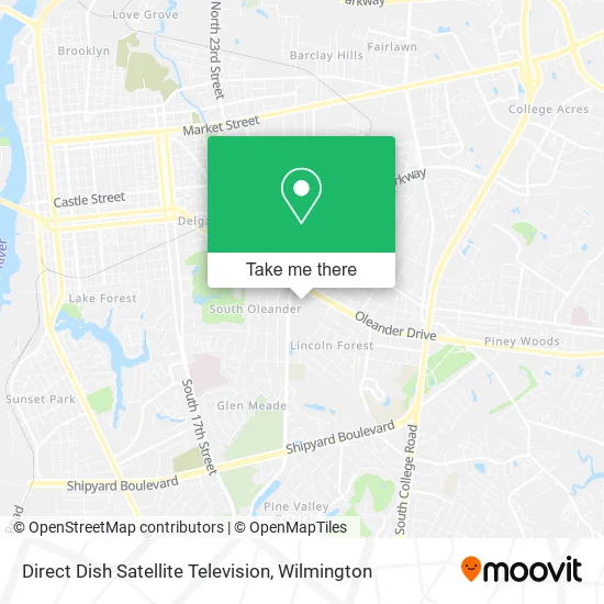 Direct Dish Satellite Television map