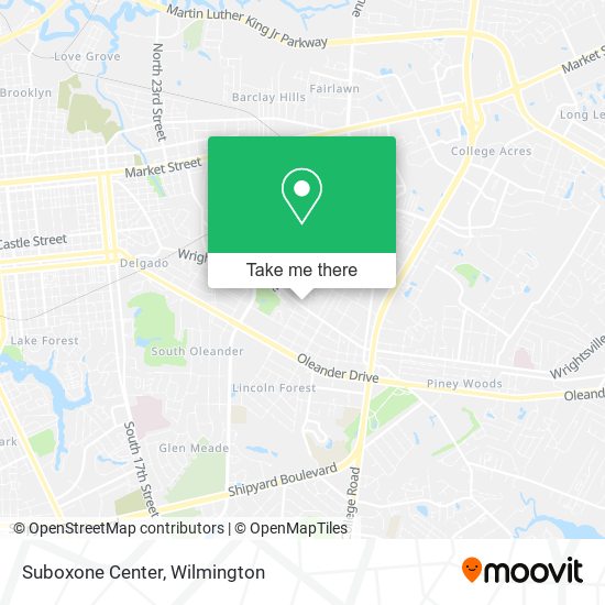 Mapa de Suboxone Center