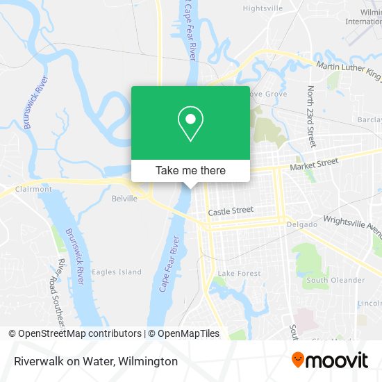Riverwalk on Water map