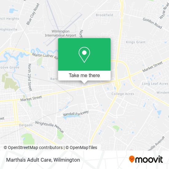 Martha's Adult Care map