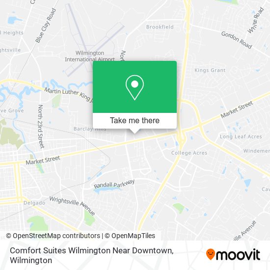 Comfort Suites Wilmington Near Downtown map