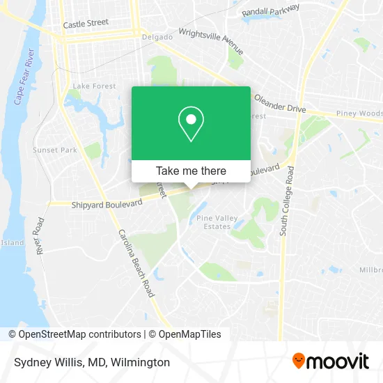Sydney Willis, MD map