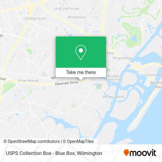 USPS Collection Box - Blue Box map
