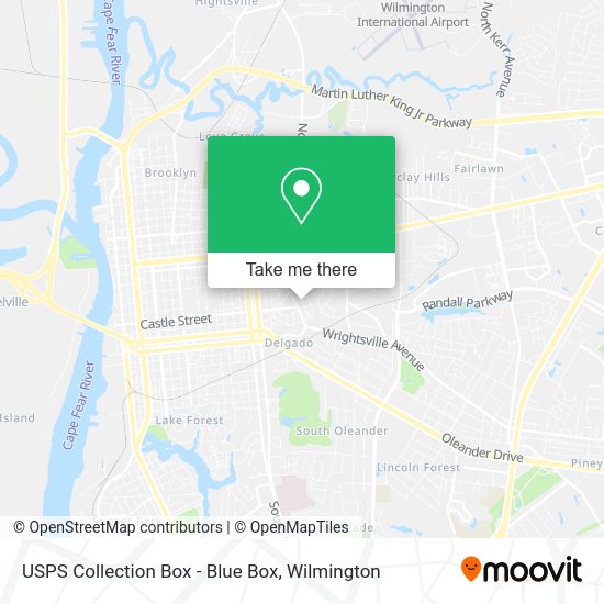 USPS Collection Box - Blue Box map