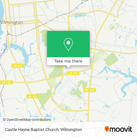 Castle Hayne Baptist Church map