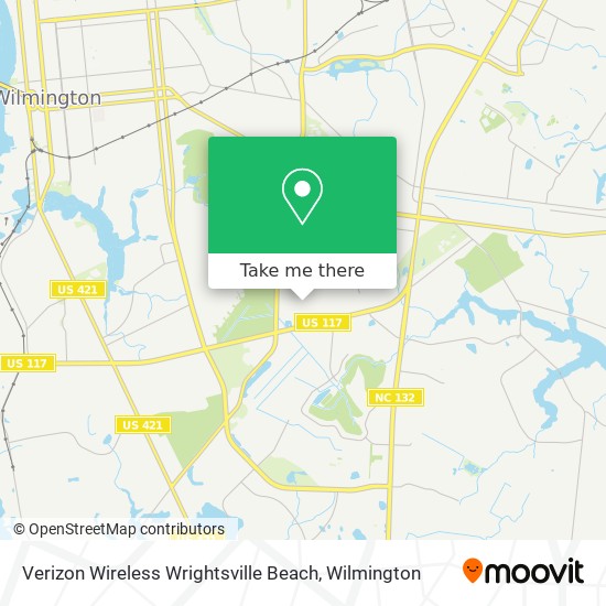 Verizon Wireless Wrightsville Beach map