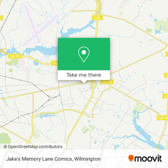 Jake's Memory Lane Comics map