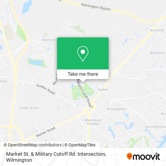 Market St. & Military Cutoff Rd. Intersection map