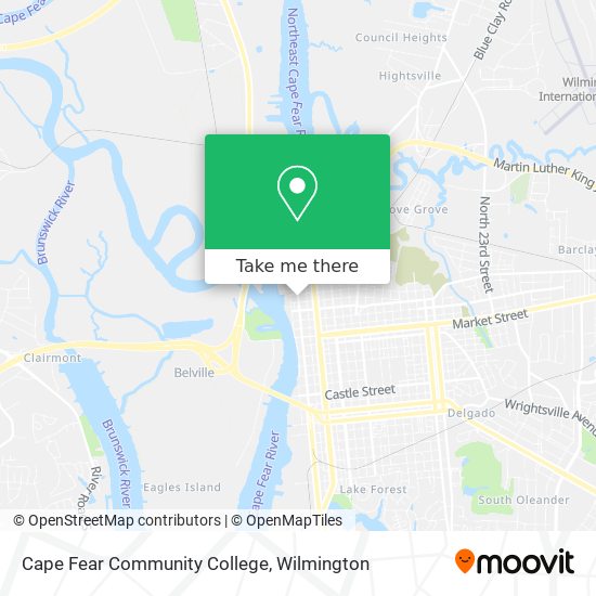 Mapa de Cape Fear Community College