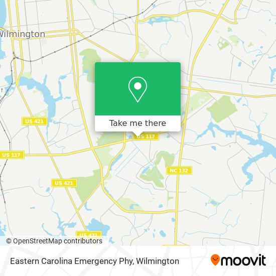 Eastern Carolina Emergency Phy map