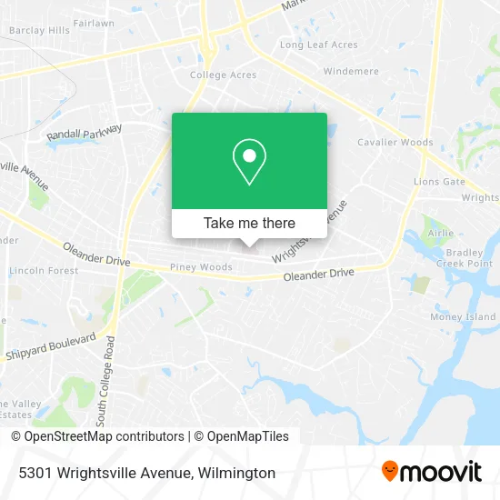 5301 Wrightsville Avenue map