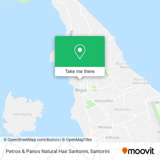 Petros & Panos Natural Hair Santorini map