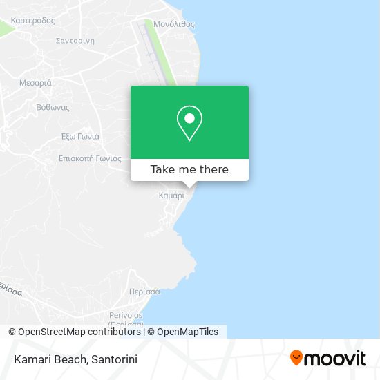 Kamari Beach map