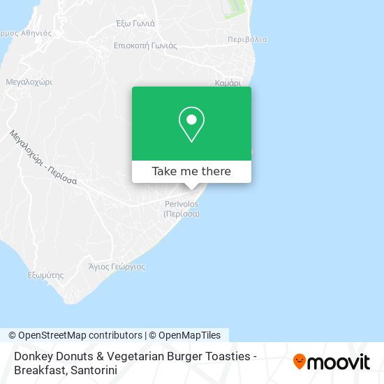 Donkey Donuts & Vegetarian Burger Toasties - Breakfast map